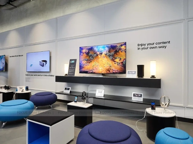Black White Mobile Phone Flagship Store Interior