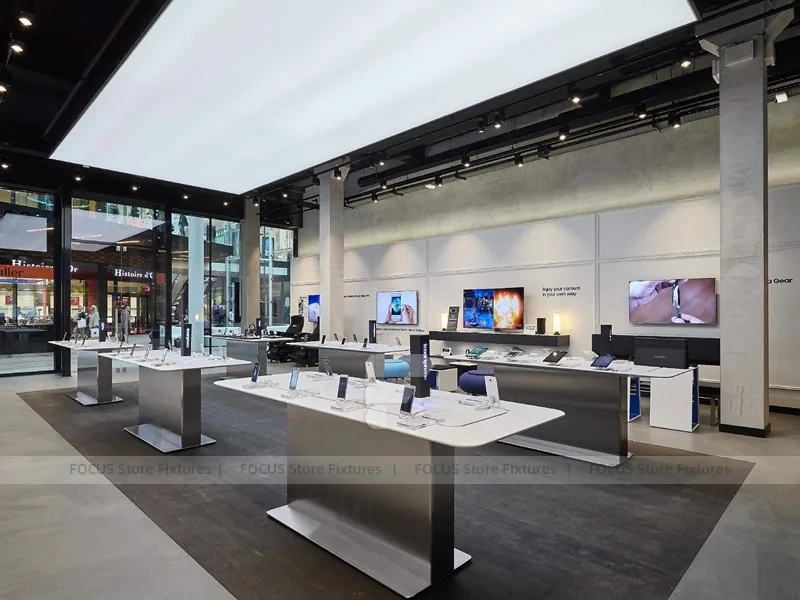 Black White Mobile Phone Flagship Store Interior