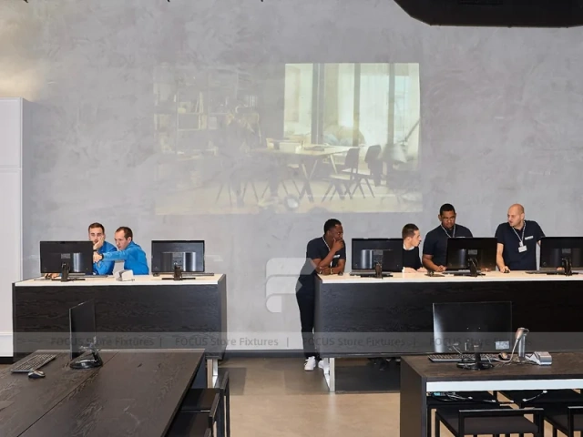 Black White Mobile Phone Flagship Store Interior
