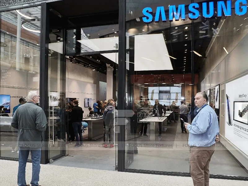 Black White Mobile Phone Flagship Store Interior
