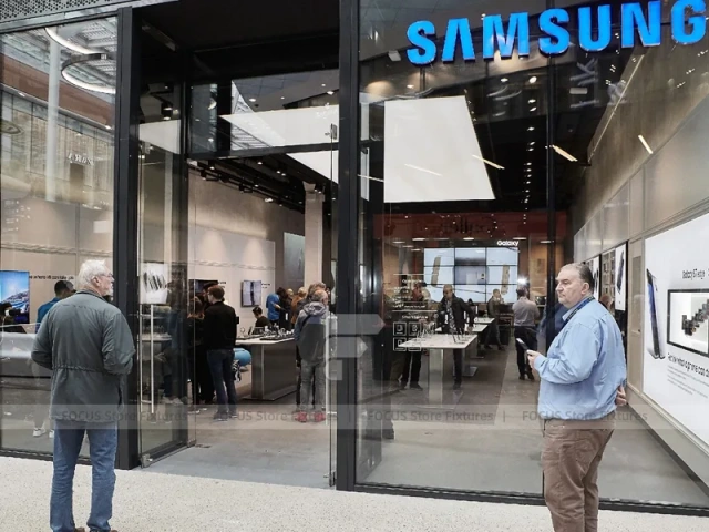 Black White Mobile Phone Flagship Store Interior