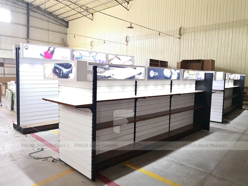Black White Mobile Phone Wall Kiosk Display