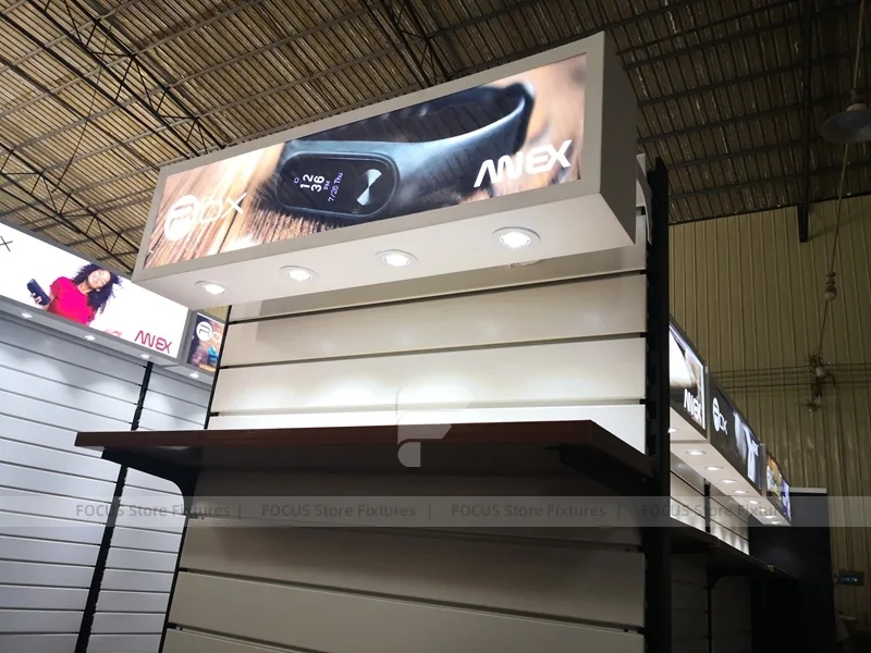 Black White Mobile Phone Wall Kiosk Display