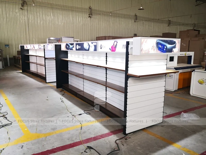 Black White Mobile Phone Wall Kiosk Display