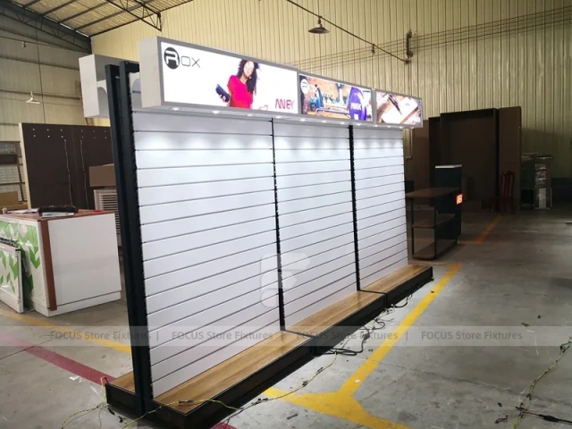 Black White Mobile Phone Wall Kiosk Display