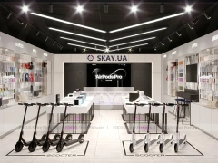 Black White Sky UA AirPods Store Interior