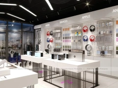 Black White Sky UA AirPods Store Interior