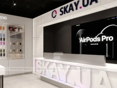 Black White Sky UA AirPods Store Interior