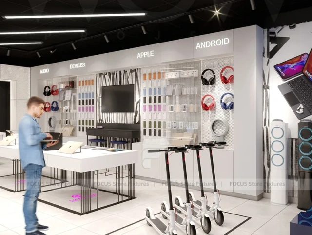 Black White Sky UA AirPods Store Interior