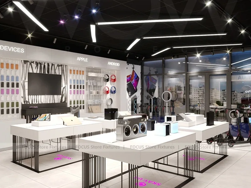 Black White Sky UA AirPods Store Interior