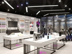 Black White Sky UA AirPods Store Interior