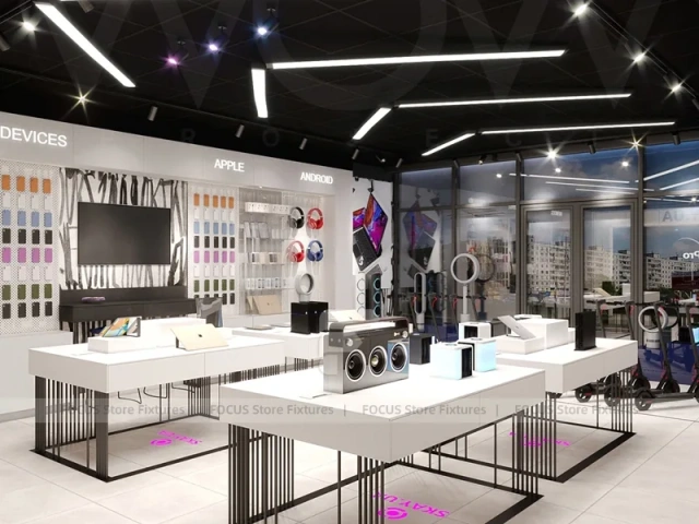 Black White Sky UA AirPods Store Interior