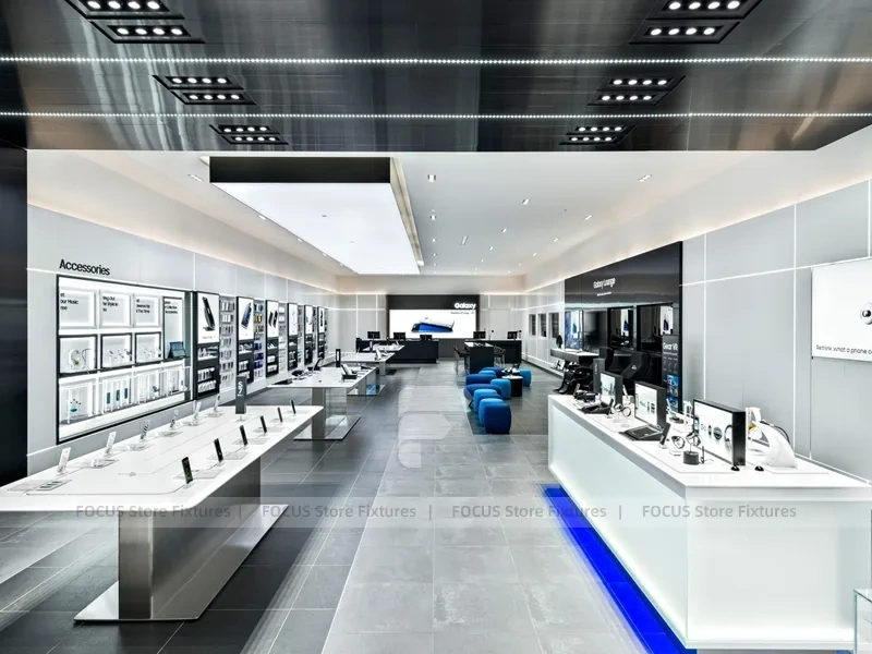 Black White Wearable Electronics Store Interior