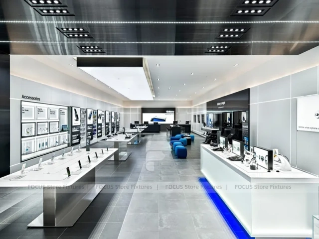 Black White Wearable Electronics Store Interior