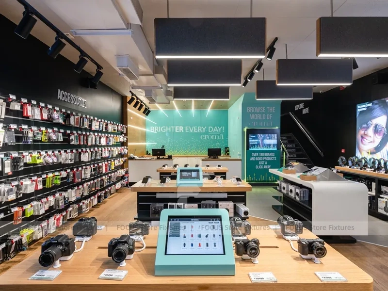 Black Wood Mobile Accessories Shop Interior