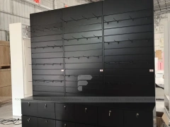 Black Wood Phone Slatwall Counter Fixture