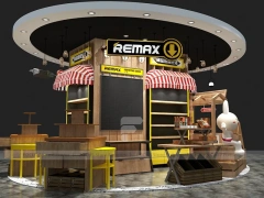 Black Yellow Mobile Accessories Store Interior
