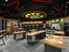 Black Yellow Mobile Accessories Store Interior