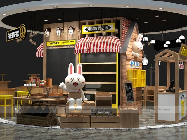 Black Yellow Mobile Accessories Store Interior