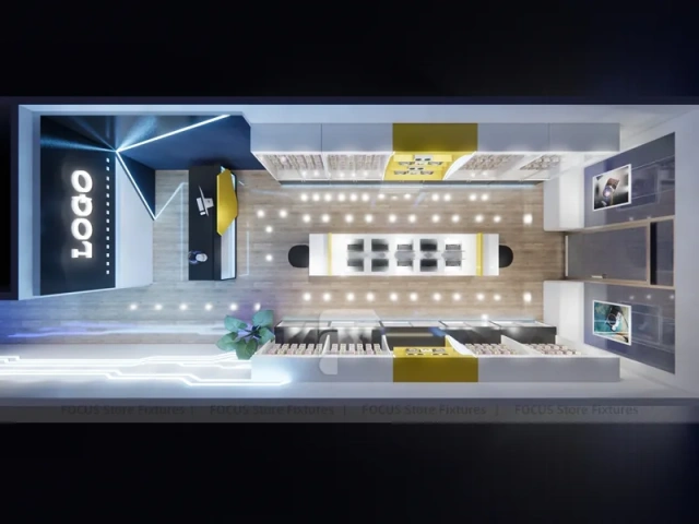 Black Yellow Mobile Phone Store Interior