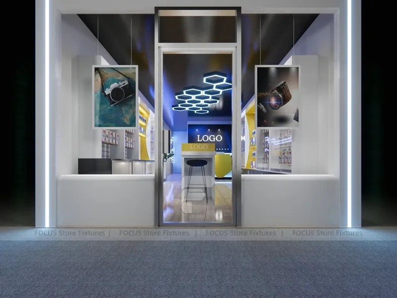 Black Yellow Mobile Phone Store Interior