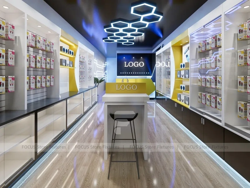 Black Yellow Mobile Phone Store Interior