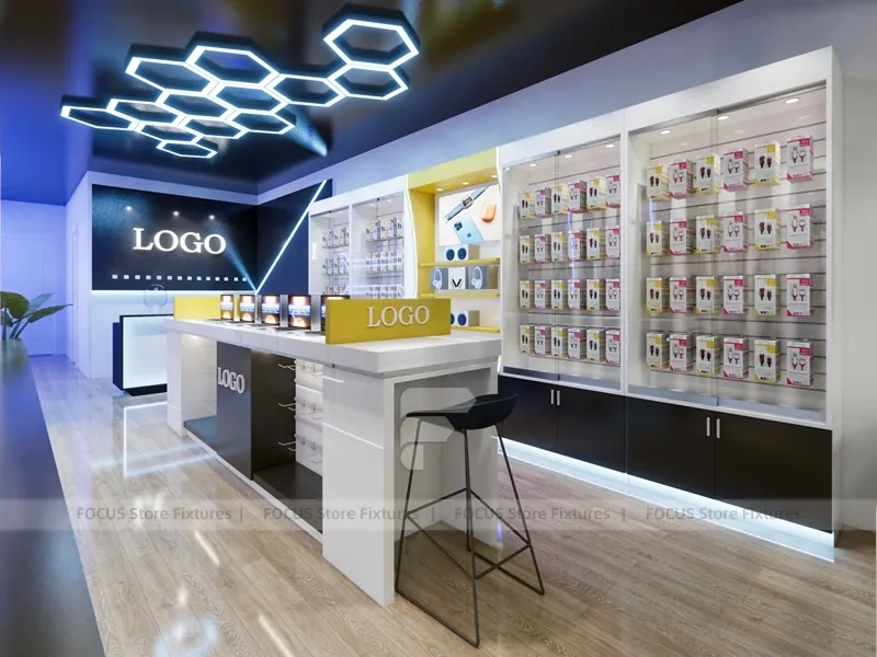 Black Yellow Mobile Phone Store Interior