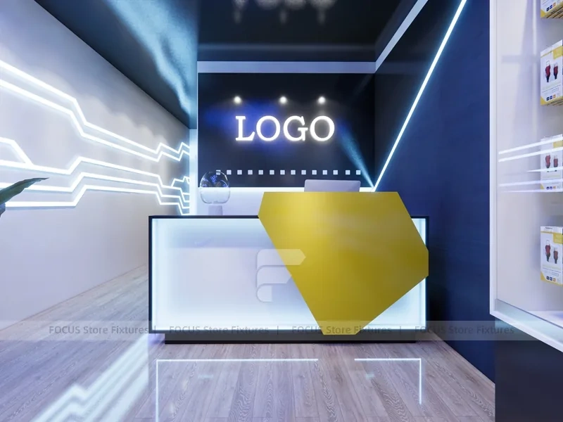 Black Yellow Mobile Phone Store Interior