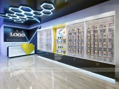 Black Yellow Mobile Phone Store Interior