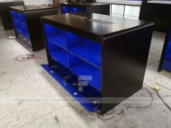 Blue Black Mobile Phone Store Counter Layout
