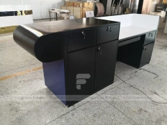 Blue Black Mobile Phone Store Counter Layout