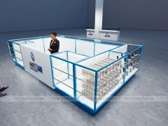 Blue Glass Mobile Phone Mall Kiosk