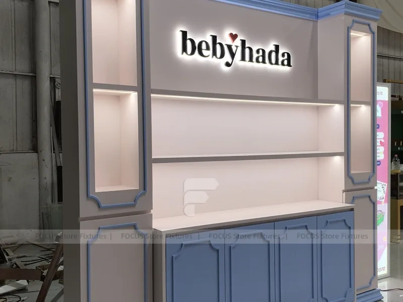 Blue Gray Bebyhada Skincare Wall Cabinet