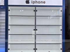 Blue Gray Mobile Phone Wall Display Cabinet
