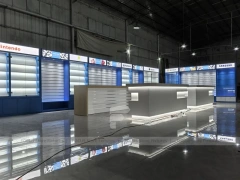 Blue Gray Mobile Phone Wall Display Cabinet