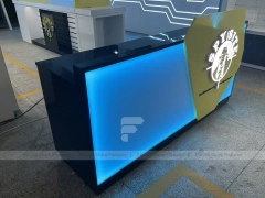 Blue Green Logo Mobile Phone Kiosk Counter