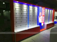 Blue Red Illuminated Phone Slatwall Display