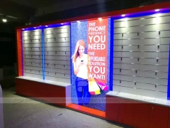 Blue Red Illuminated Phone Slatwall Display