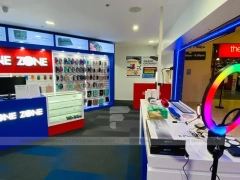 Blue Red Phone Zone Mobile Shop Fixture