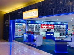 Blue Red Phone Zone Mobile Shop Fixture