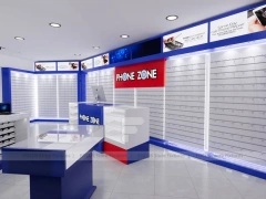 Blue Red Phone Zone Slatwall Store Display