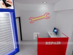 Blue Red Phone Zone Slatwall Store Display
