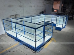 Blue Trim Mobile Phone Kiosk Counter