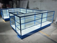 Blue Trim Mobile Phone Kiosk Counter