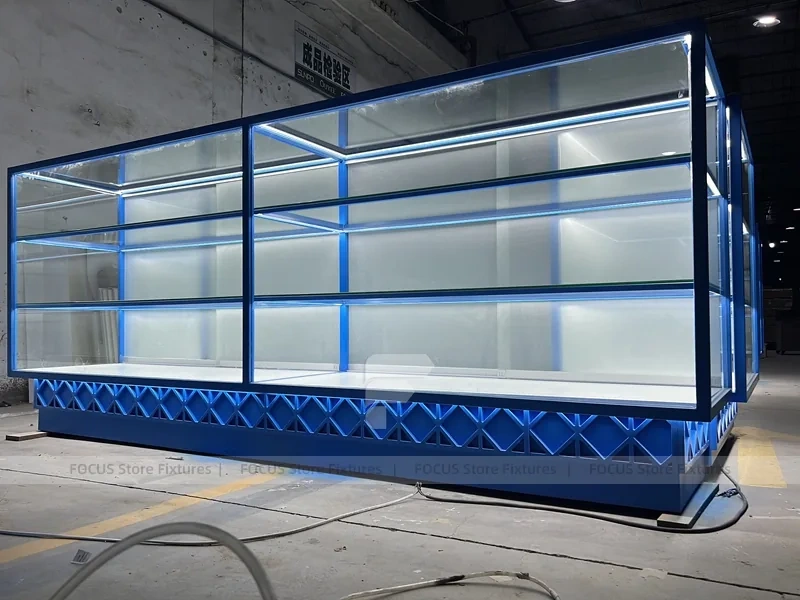 Blue Trim Mobile Phone Kiosk Counter