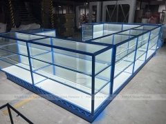 Blue Trim Mobile Phone Kiosk Counter