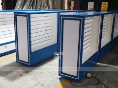 Blue White Backlit Phone Wall Display Cabinet