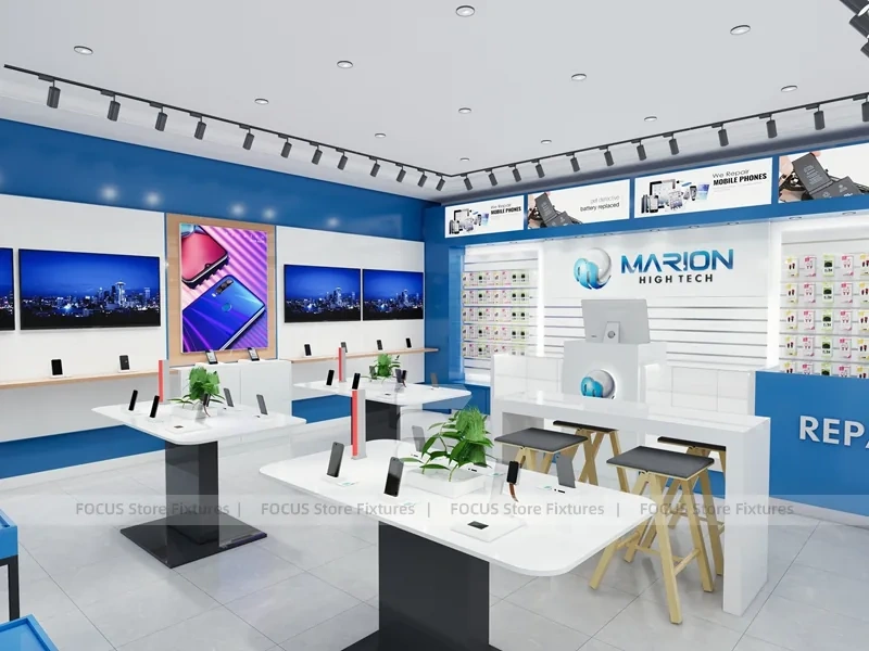 Blue White Marion Mobile Accessories Store