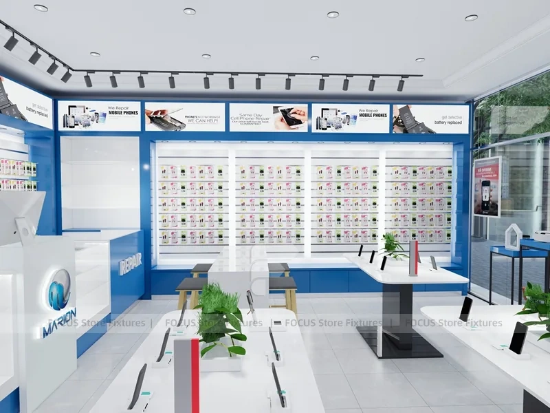 Blue White Marion Mobile Accessories Store