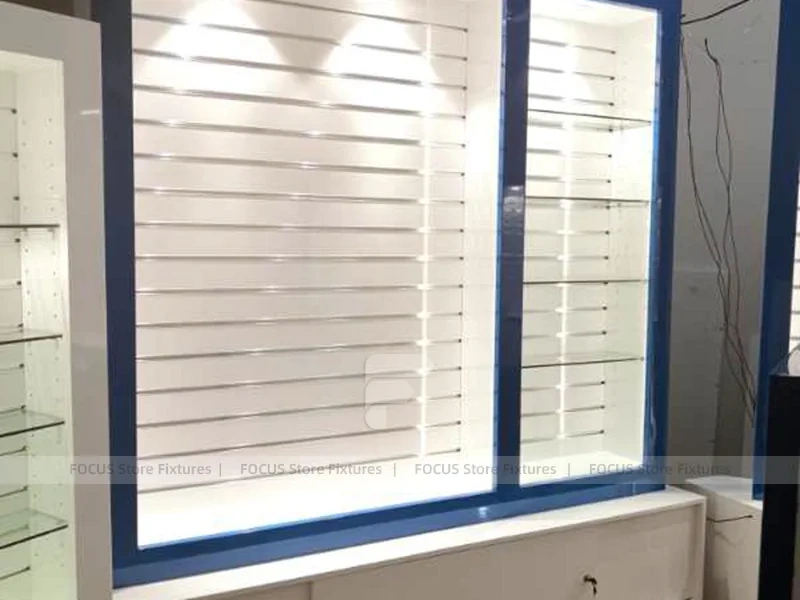 Blue White Mobile Phone Counter Wall Fixture